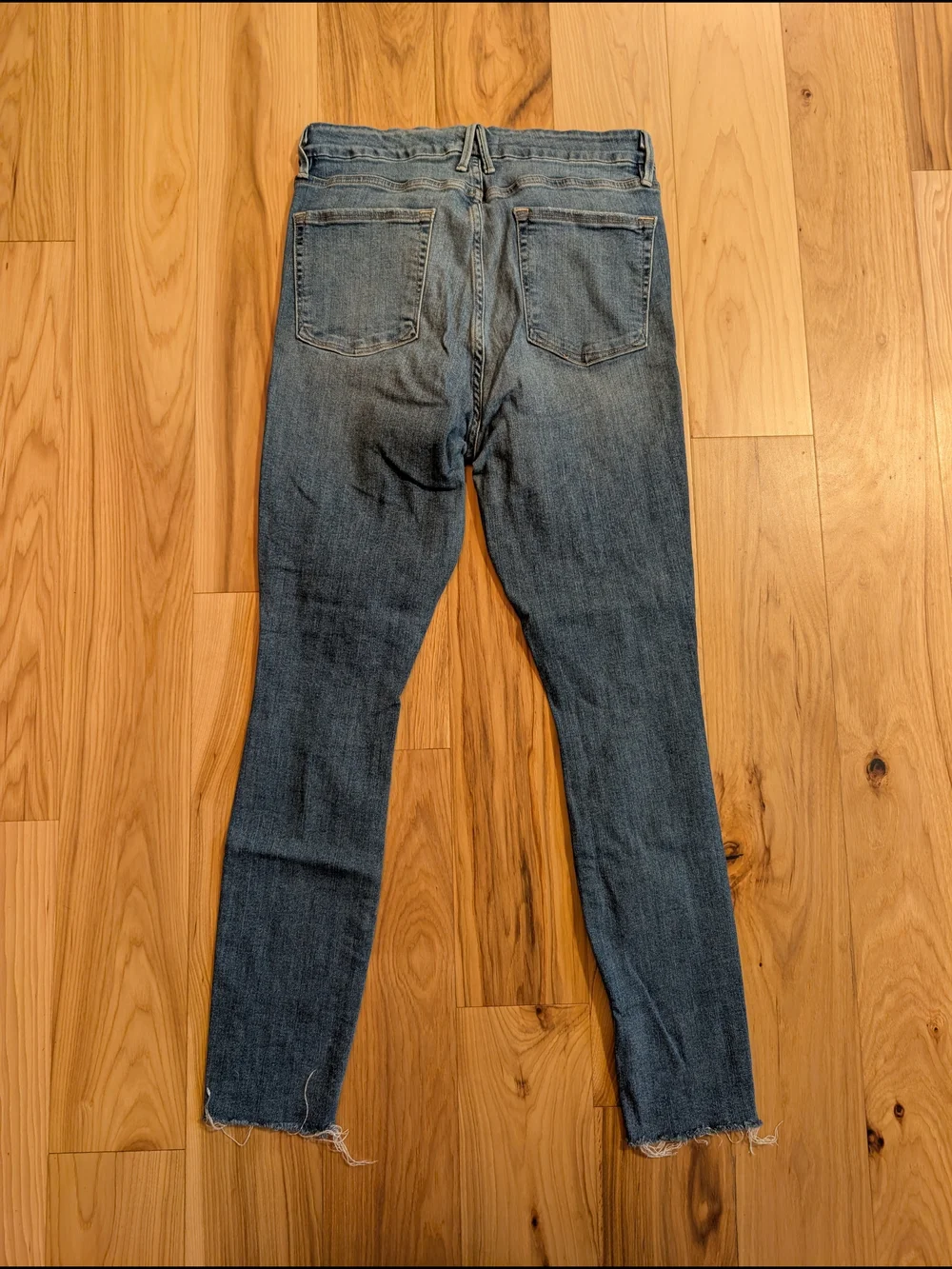 Good American Medium Blue Distressed Skinny Jeans